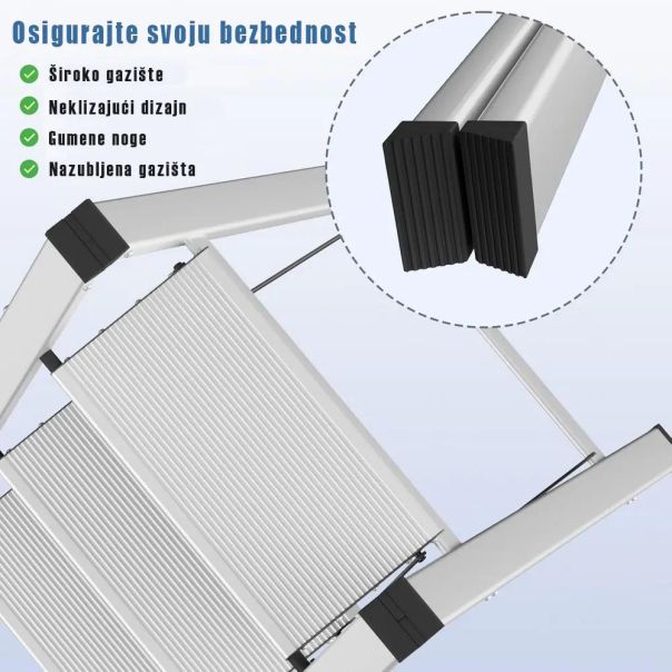 SuperStep Kućne Aluminijumske Merdevine 2 SLIM - EP2883154
