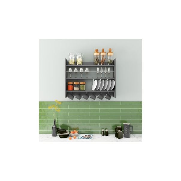 HANAH HOME Kuhinjska polica Kolin Anthracite - 189402