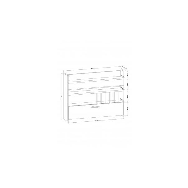 HANAH HOME Kuhinjska polica Knott, bela - 189406