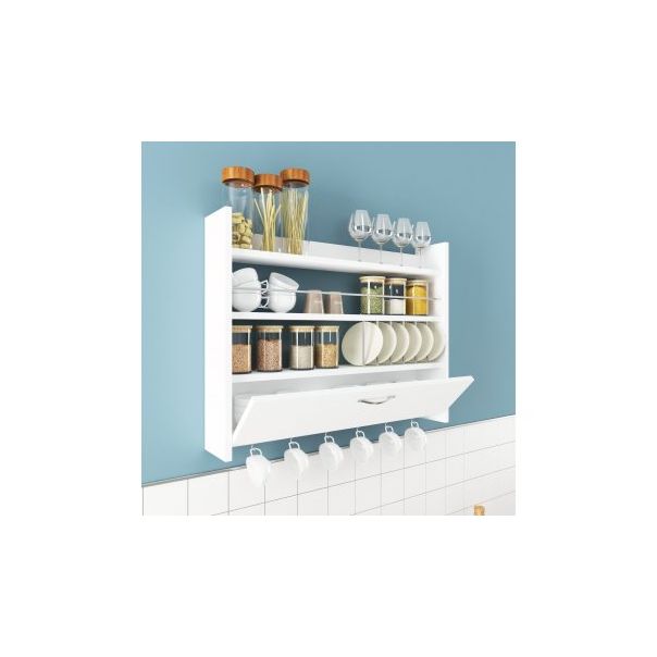 HANAH HOME Kuhinjska polica Knott, bela - 189406