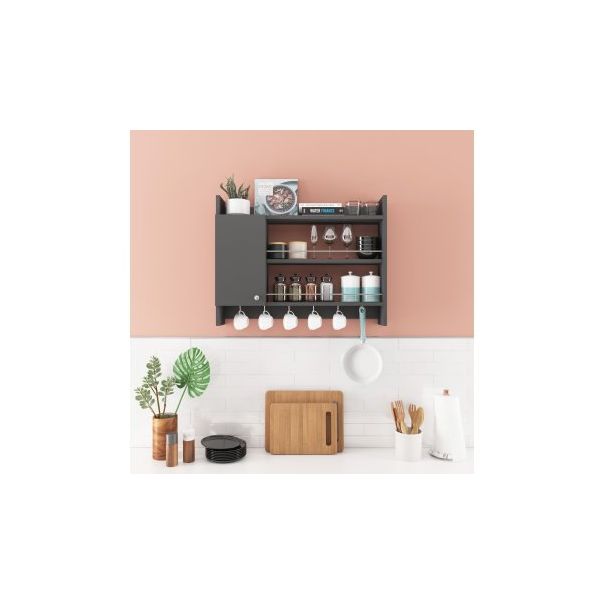 HANAH HOME Kuhinjska polica Knerr Anthracite - 189407-1