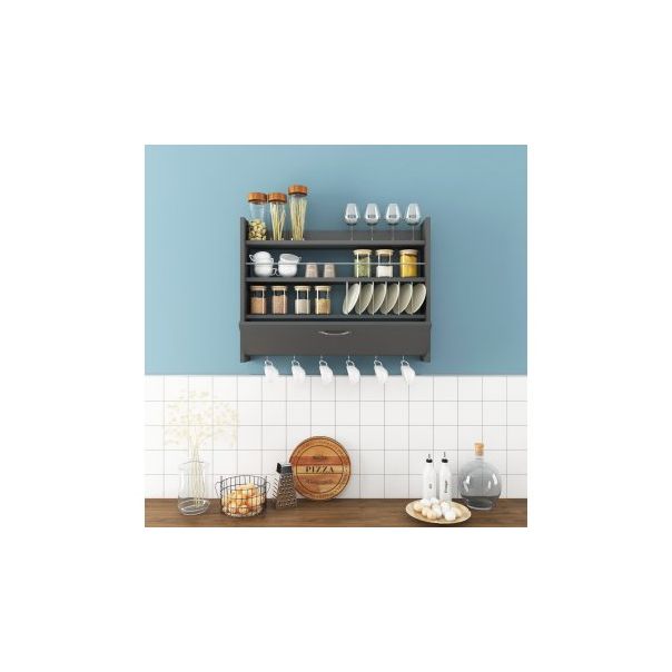 HANAH HOME Kuhinjska polica Knott Anthracite - 189415-1