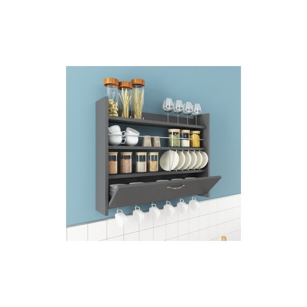 HANAH HOME Kuhinjska polica Knott Anthracite - 189415-1