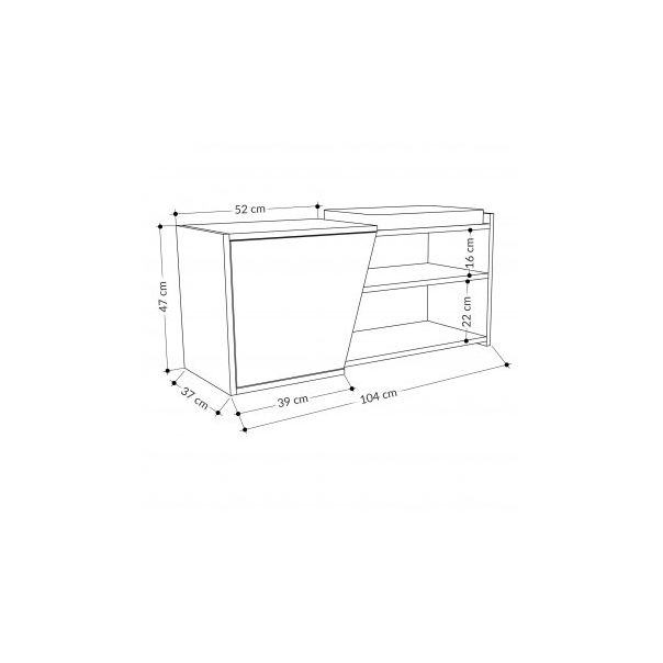 HANAH HOME Cipelarnik Fiona Oak - 189465