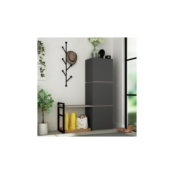 HANAH HOME Cipelarnik Mello, antracit - 189467