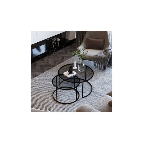 HANAH HOME Set klub stolova Tokio, crna - 189476