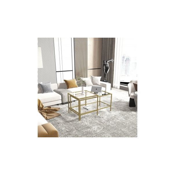 HANAH HOME Set klub stolova Sevay, zlatna - 189478