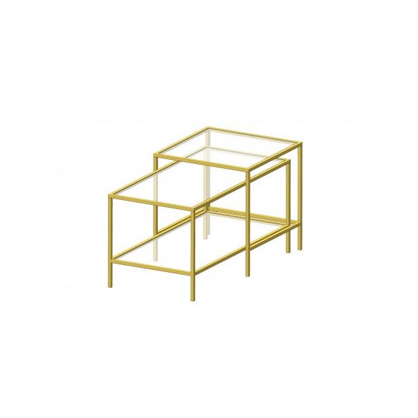 HANAH HOME Set klub stolova Sevay, zlatna - 189478