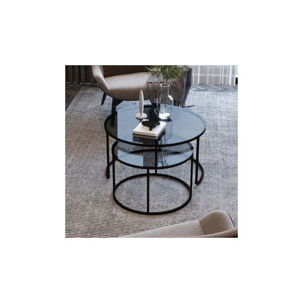 HANAH HOME Sto za dnevnu sobu Tokyo Black - 189479