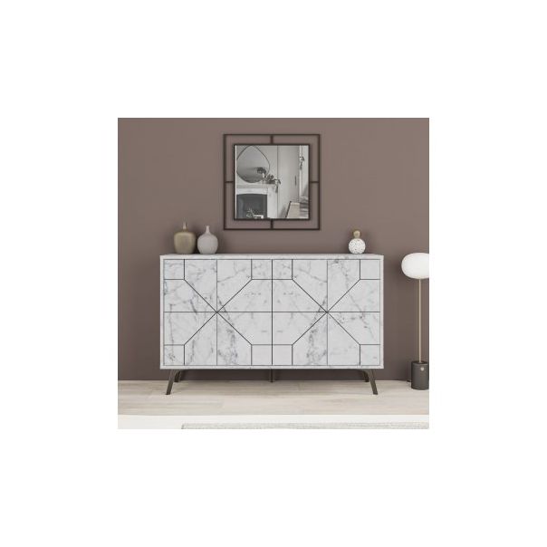 HANAH HOME Komoda Dune, mermer siva - 189505