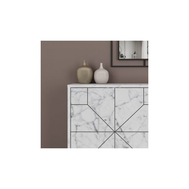 HANAH HOME Komoda Dune, mermer siva - 189505