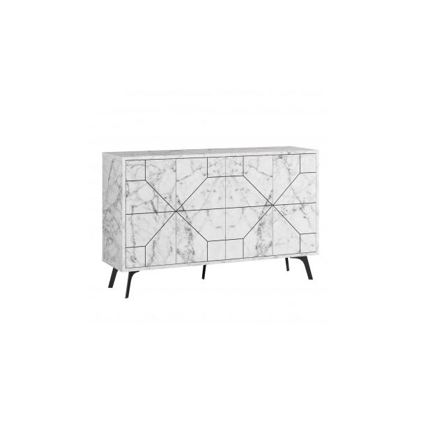 HANAH HOME Komoda Dune, mermer siva - 189505