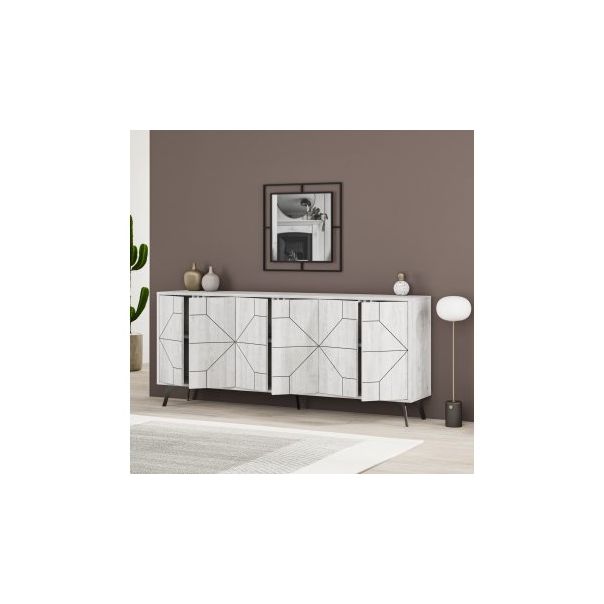 HANAH HOME Komoda Dune 183, siva - 189515