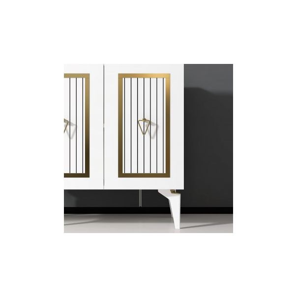 HANAH HOME Komoda Capri, belo/zlatna - 189529