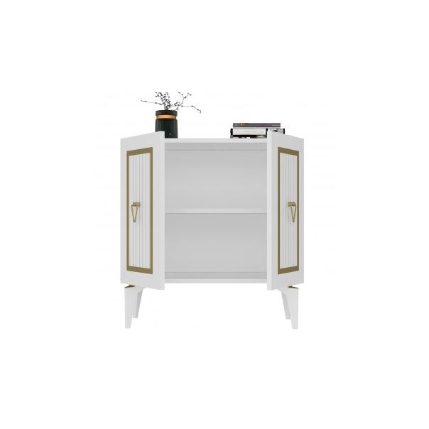 HANAH HOME Komoda Capri, belo/zlatna - 189529