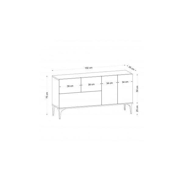 HANAH HOME Komoda sa policama DEC0023 - 189532