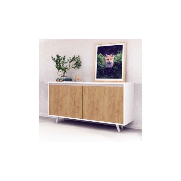 HANAH HOME Komoda Nossa, braon/bela - 189547