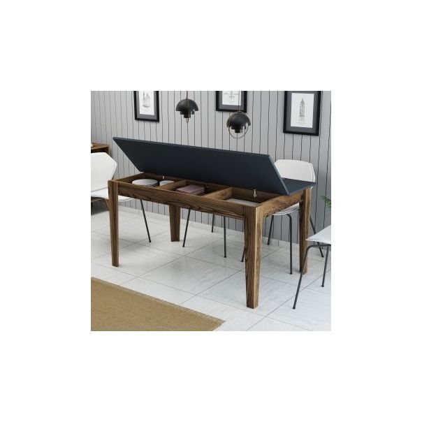 HANAH HOME Trpezarijski sto Milan 513 Walnut Anthracite - 189968