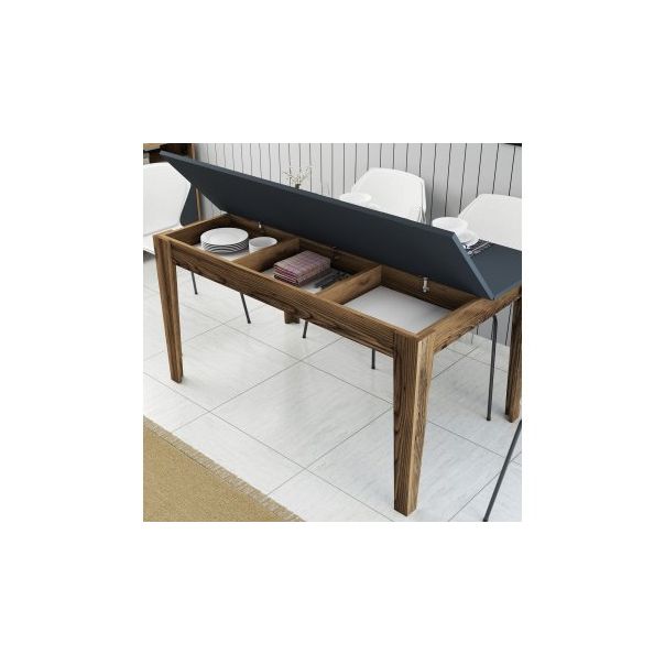 HANAH HOME Trpezarijski sto Milan 513 Walnut Anthracite - 189968