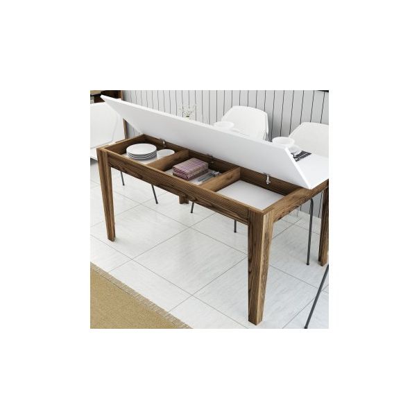 HANAH HOME Trpezarijski sto Milan 514 Walnut White - 189970