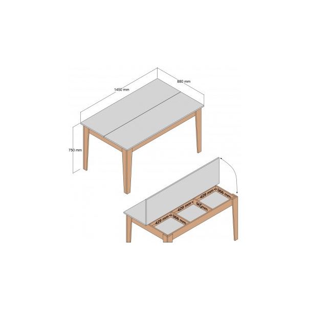 HANAH HOME Trpezarijski sto Milan 516 Walnut - 189971
