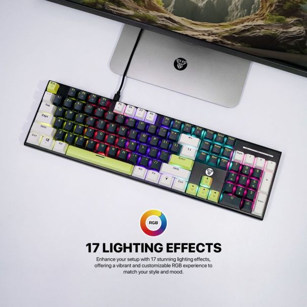 FANTECH Tastatura Mehanicka Gaming MK878S RGB Atom 104S Mori bela (Rosie switch) - EP3169523