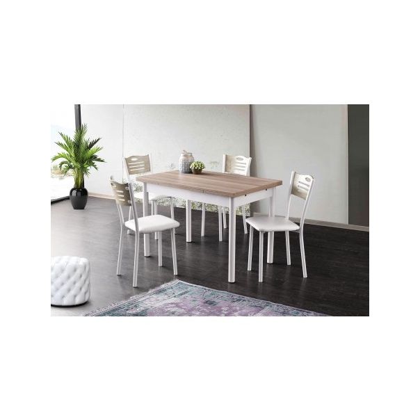 HANAH HOME Trpezarijski produživi sto Polo - 1302, bela/braon - 190015