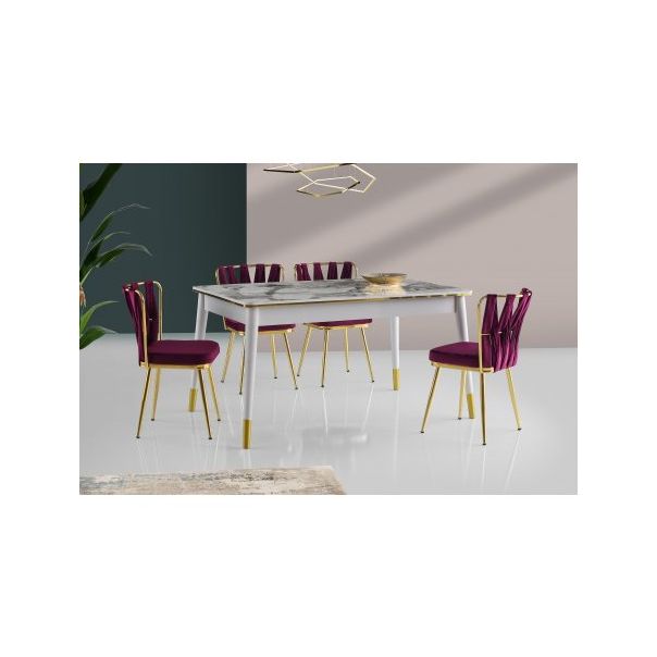 HANAH HOME Set trpezarijski sto i stolice Flora 1113 - 190040