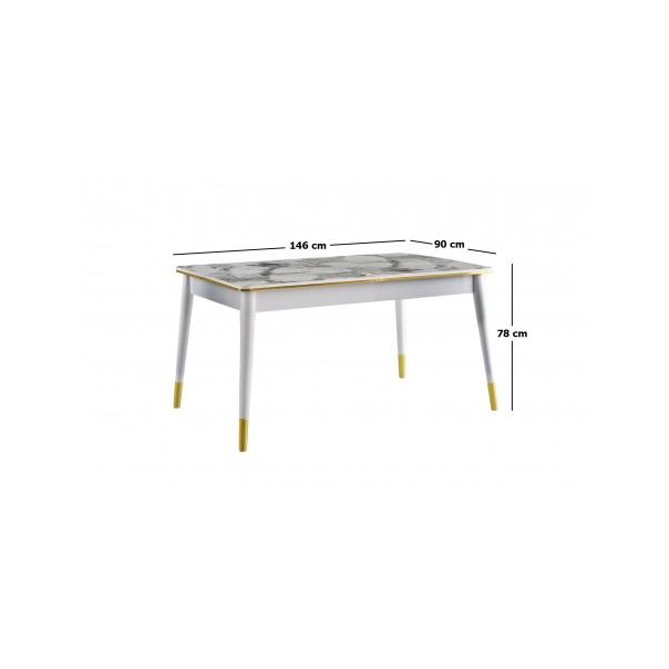 HANAH HOME Set trpezarijski sto i stolice Flora 1113 - 190040