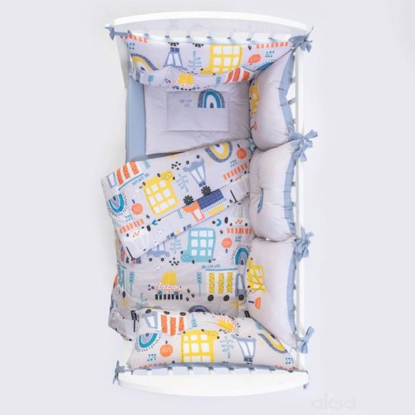 STEFAN Posteljina za bebe sa ogradicom Big city - 1903-bigcity