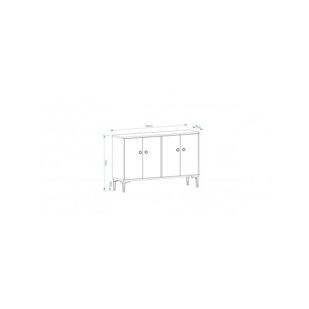 HANAH HOME TV polica Myria Sapphire Oak - 191151