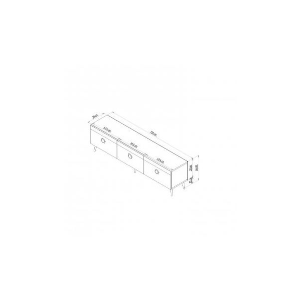 HANAH HOME TV polica Safar Walnut - 191153