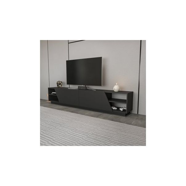 HANAH HOME TV komoda Rhodes, antracit - 191163