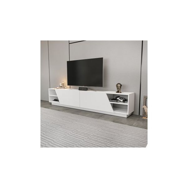 HANAH HOME TV polica Rhodes, bela - 191165