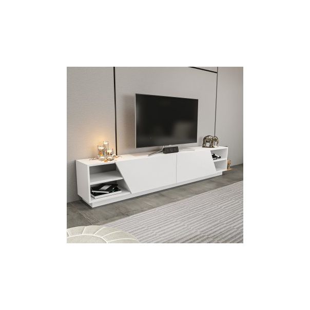 HANAH HOME TV polica Rhodes, bela - 191165