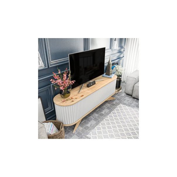 HANAH HOME TV komoda Stor, krem/bela - 191166