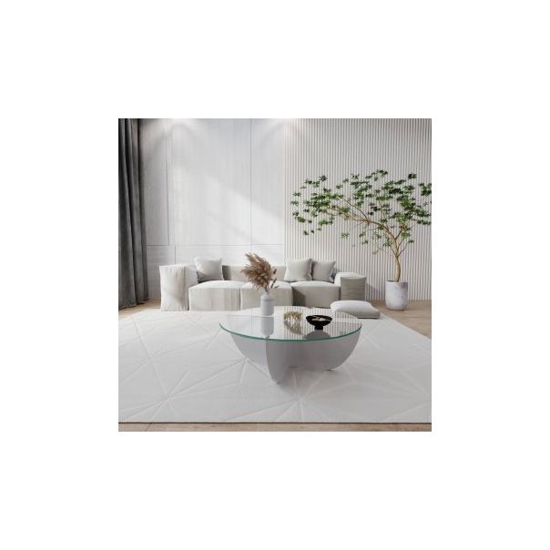 HANAH HOME Klub sto Lily, bela - 191206