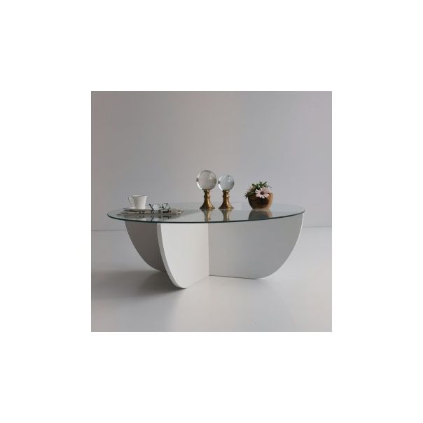 HANAH HOME Klub sto Lily, bela - 191206