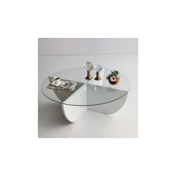 HANAH HOME Klub sto Lily, bela - 191206