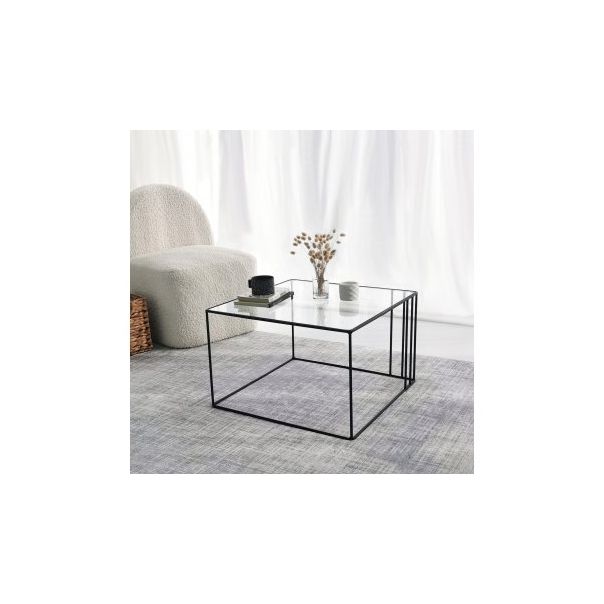 HANAH HOME Sto za dnevnu sobu Outline Black - 191211