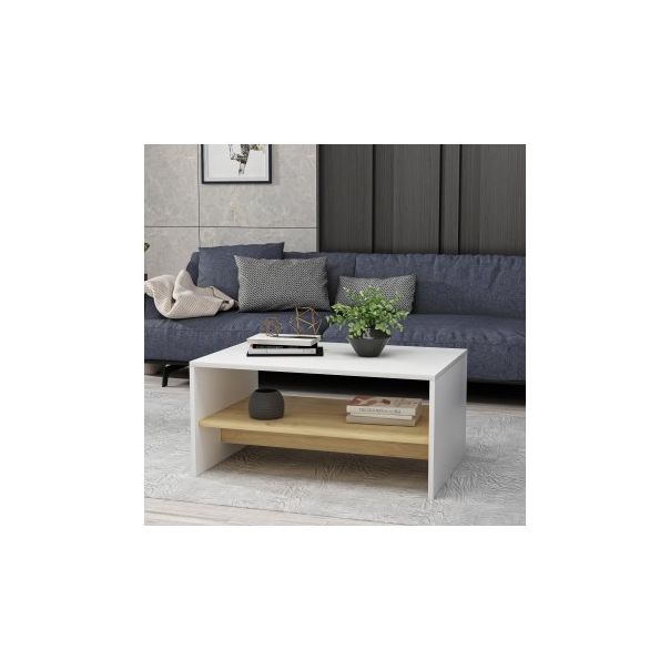 HANAH HOME Sto za dnevnu sobu Apollon White Sapphire Oak - 191228