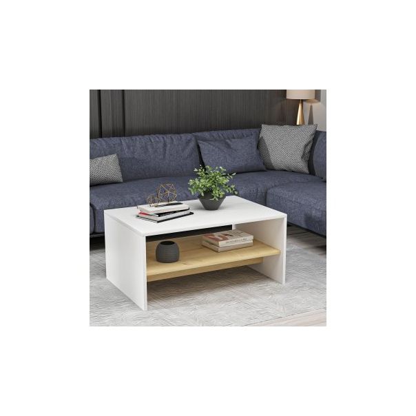 HANAH HOME Sto za dnevnu sobu Apollon White Sapphire Oak - 191228