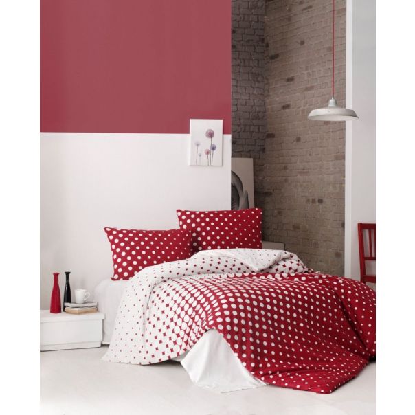 L`ESSENTIEL MAISON Ranforce posteljina 260x220 cm Puanline Red - 191847