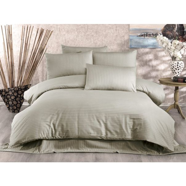 L`ESSENTIEL MAISON Satenska posteljina 200x200 cm Lilyum Cappuccino - 191872