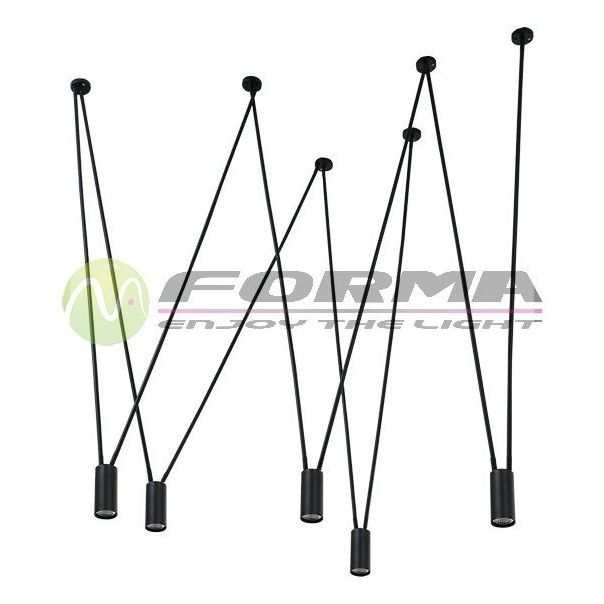 FORMA Vislica 5xGU10 FK1001-5V BK - 002388