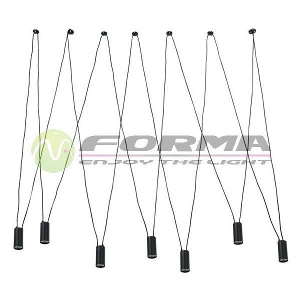 FORMA Vislica 7xGU10 FK1002-7V BK - 002391