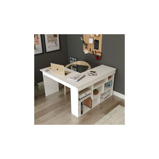 HANAH HOME Radni sto sa policama Ct5-W, bela - 192432