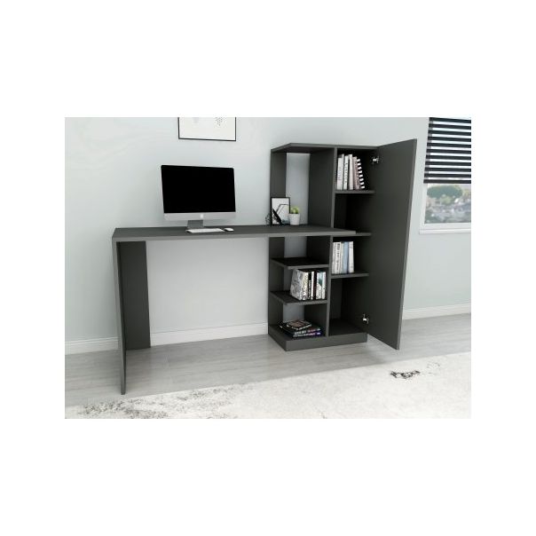 HANAH HOME Radni sto sa policama Yagiz, antracit - 192464