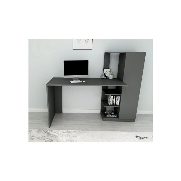 HANAH HOME Radni sto sa policama Yagiz, antracit - 192464