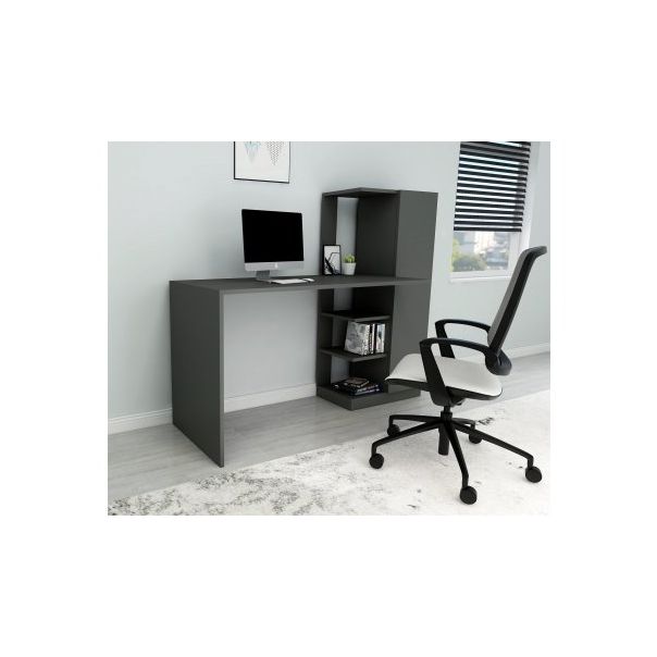 HANAH HOME Radni sto sa policama Yagiz, antracit - 192464